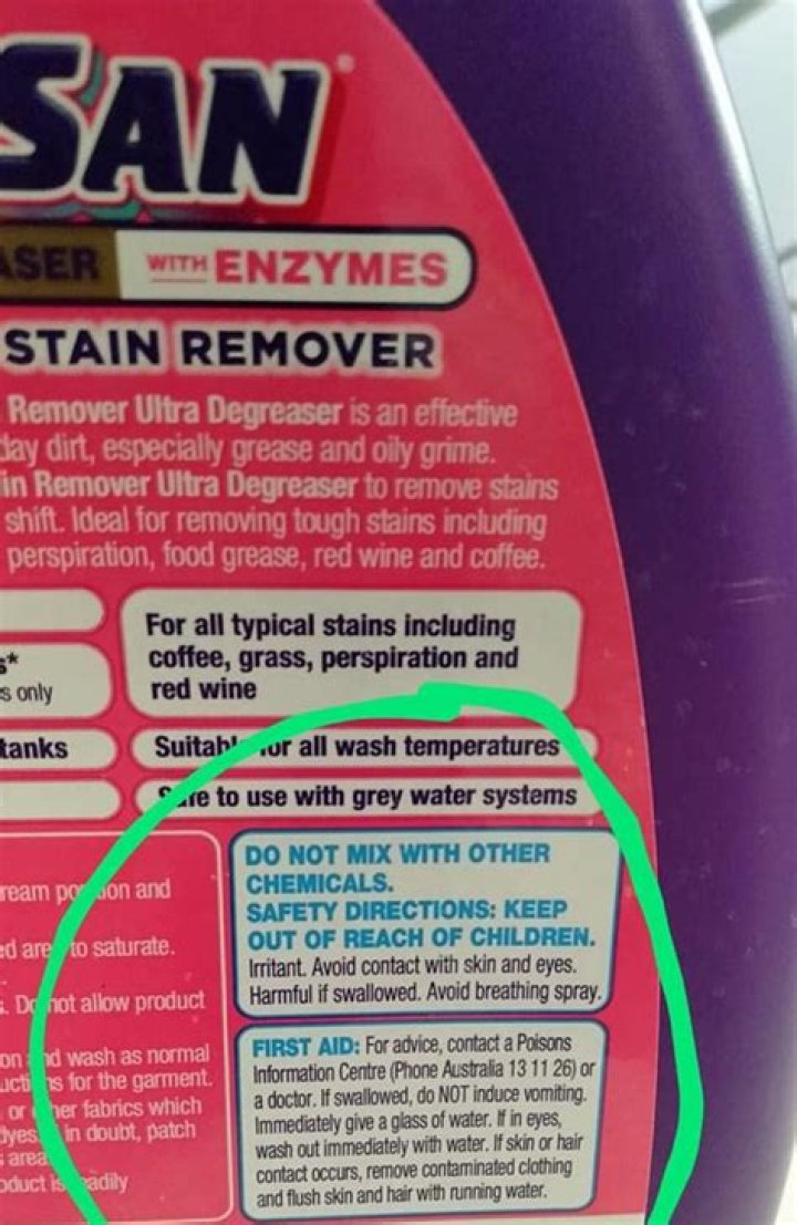 Aldi shopper issues urgent warning about $1.25 stain remover