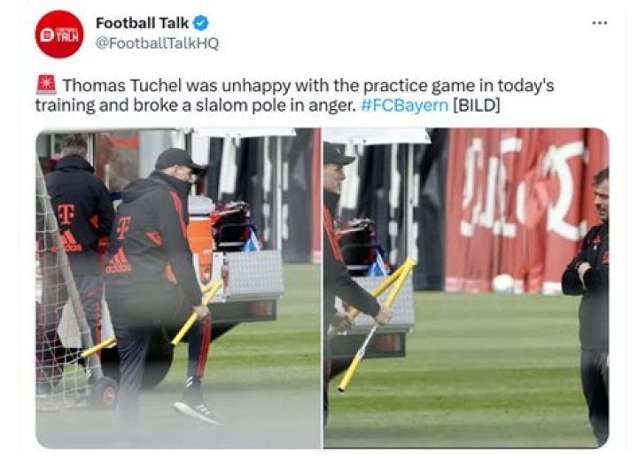 Bayern Munich Coach Expresses Frustration During Training Session