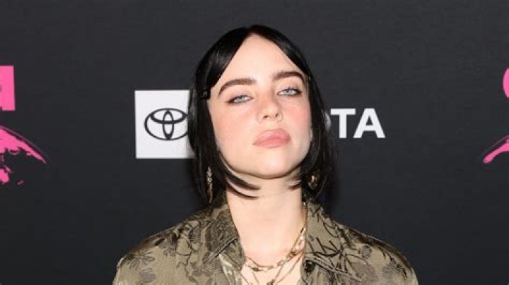 Billie Eilish poses for risqué photos in lace negligee and sheer tights