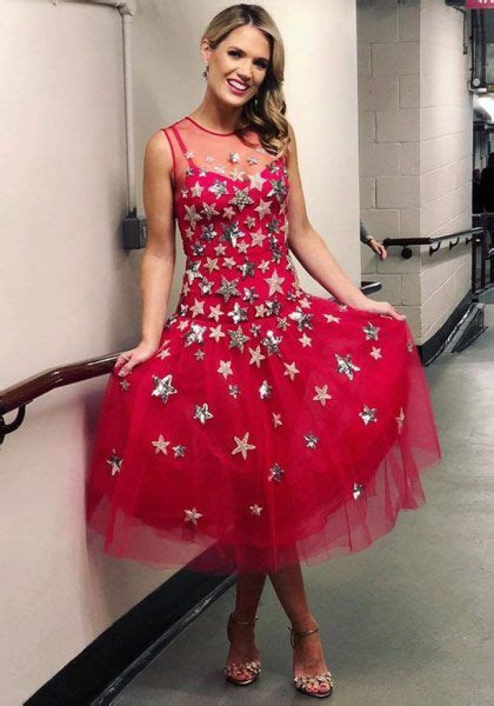 Charlotte Hawkins' star-covered tulle dress is a Christmas party show-stopper