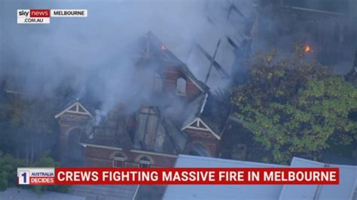Christ Church Grammar primary school, South Yarra, goes up in flames