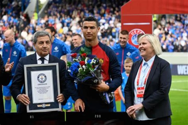 Cristiano Ronaldo Makes History with 200 International Appearances, Receives Guinness World Records Certificate