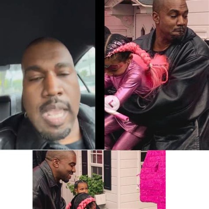 Doting Kanye West happily plays with his daughter Chicago, hours after saying Kim K and her family refused giving him the address to her birthday party (Photos/Videos)