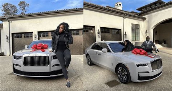 "His and Hers"- Porsha Williams' Nigerian Fiancé, Simon Guobadia shows off their Rolls Royce cars after he bought her one for $300K (Photos)
