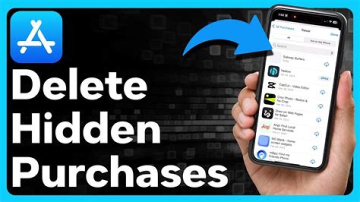 How do I delete hidden app purchases?