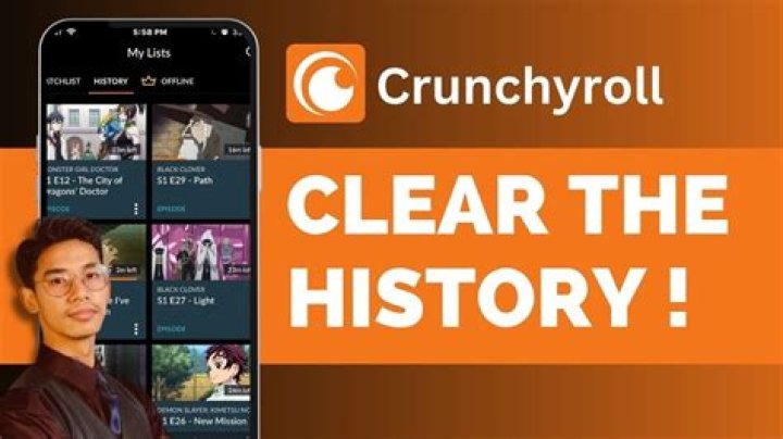 How do I delete my crunchyroll history?