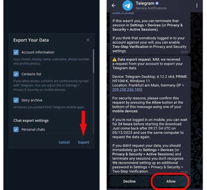 How do I know if someone has deleted their Telegram account?