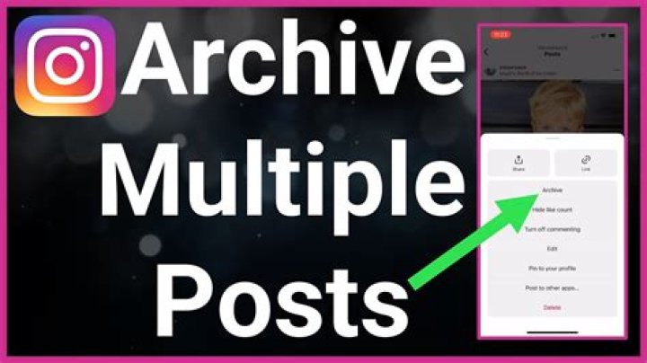 how to archive multiple instagram posts?