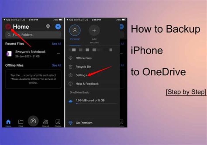 how to backup iphone to onedrive?