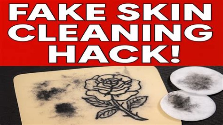 how to clean fake tattoo skin?