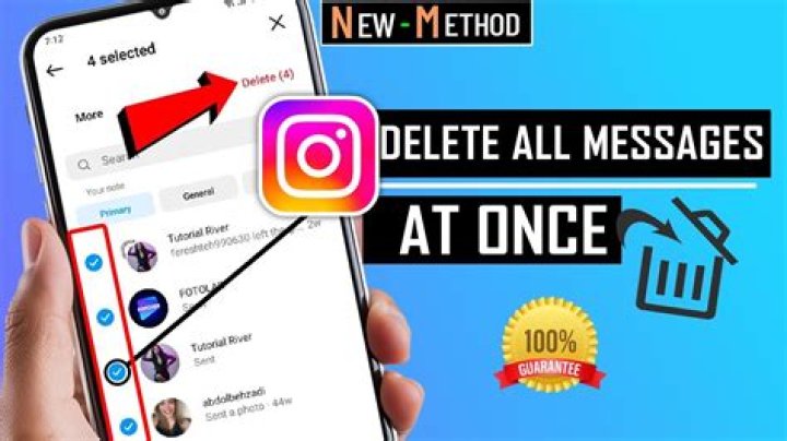 how to delete all messages on instagram at once?