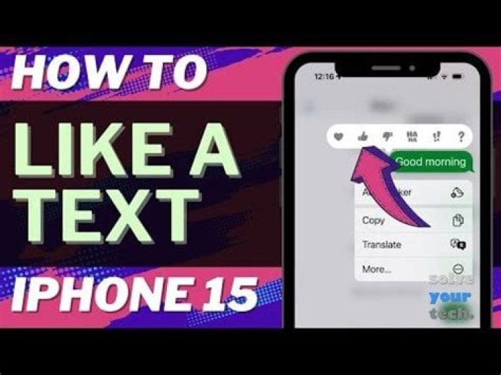 how to like a text on iphone?