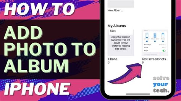 how to move a photo to an album on iphone?