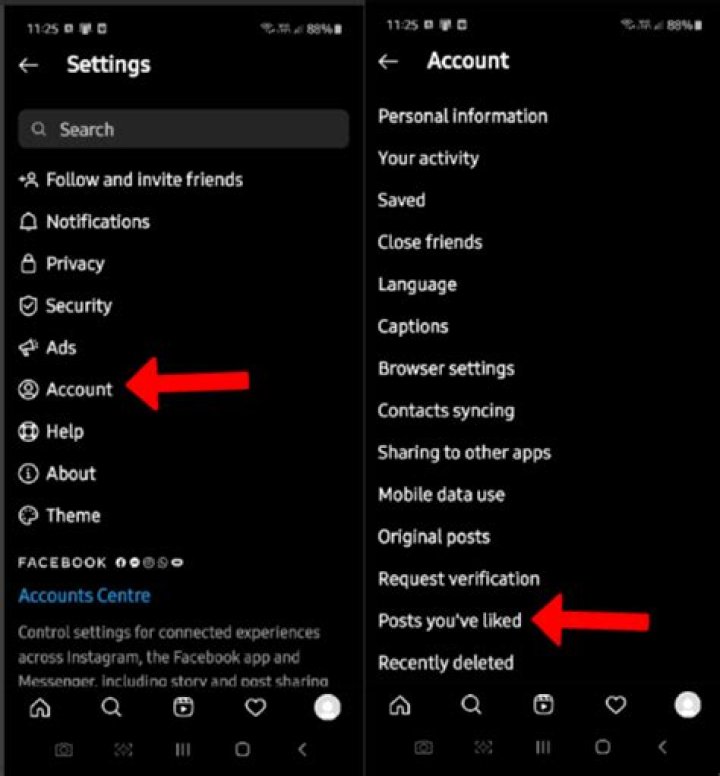 how to see your liked posts on instagram?