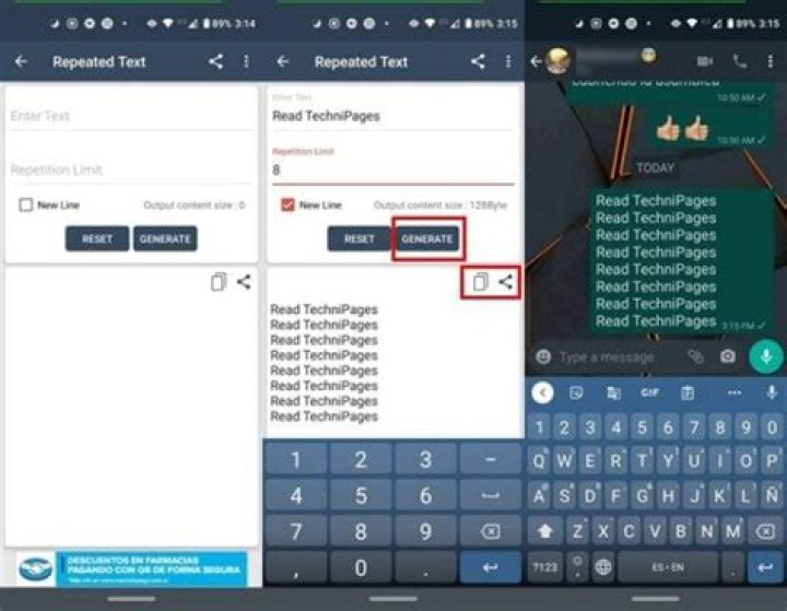 How to Send a Repeated Message in WhatsApp?