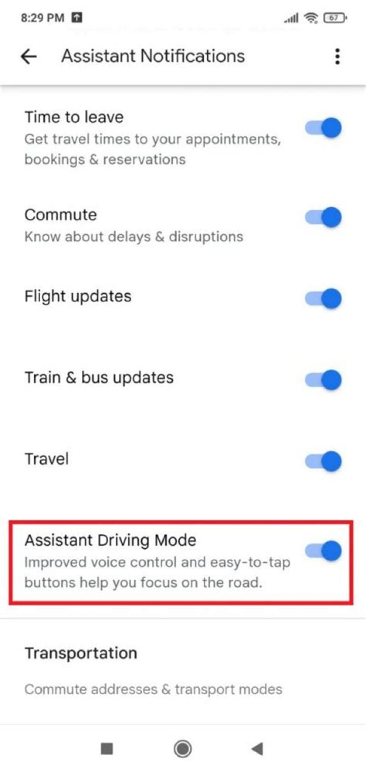 how to turn off driving mode on android?