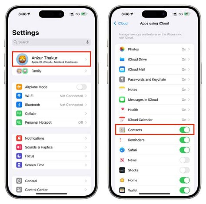 how to update contacts on iphone?