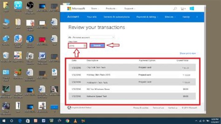 how to view windows store purchase history in windows 10?