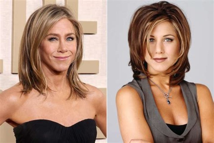 Jennifer Aniston has covered up her sleek blonde locks with a brown wig