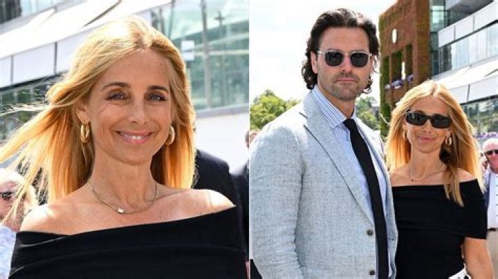 Louise Redknapp and boyfriend Drew put on loved-up display as they lead the arrivals for Day 11 of Wimbledon