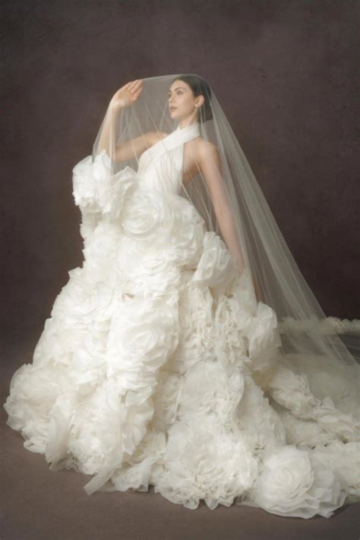 Mary Katrantzou debuts 'cake a flake' wedding dress