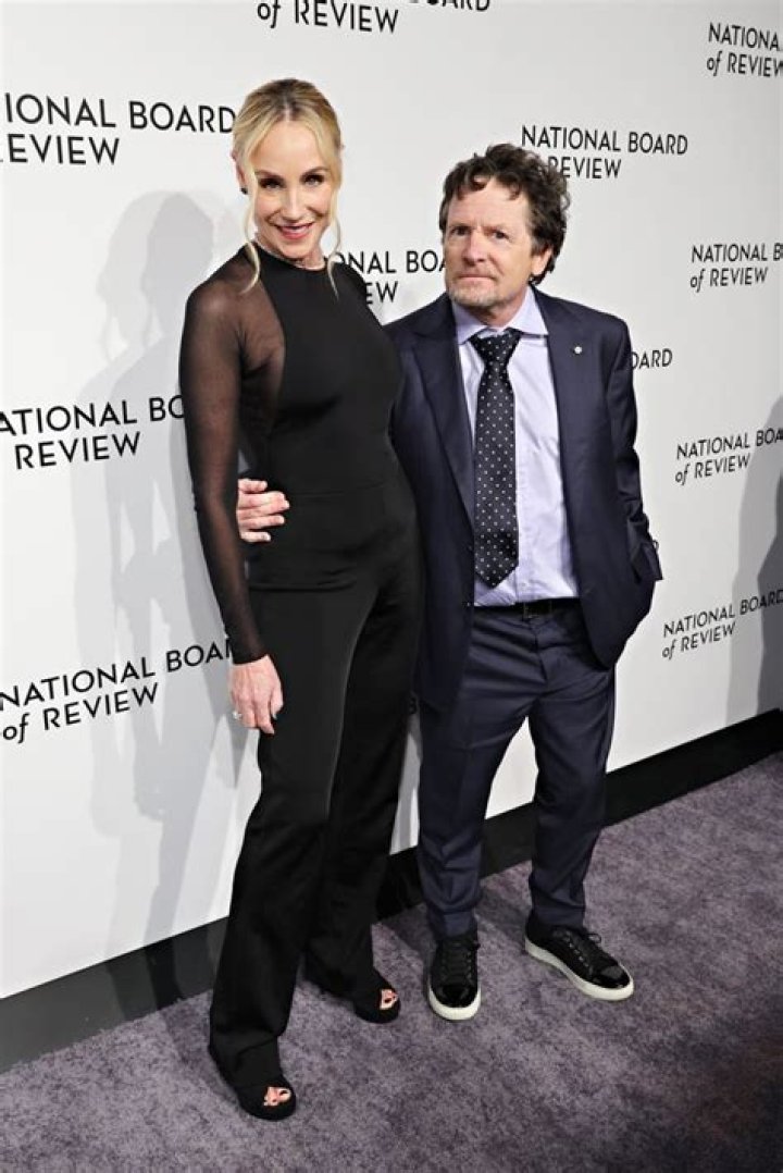 Michael J. Fox cozies up to wife Tracy Pollan in rare date night photo