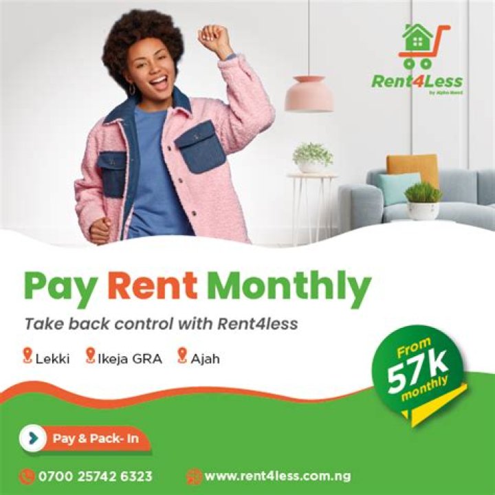 Now You Can Pay Rent Monthly with Rent4less. Houses from N57k monthly