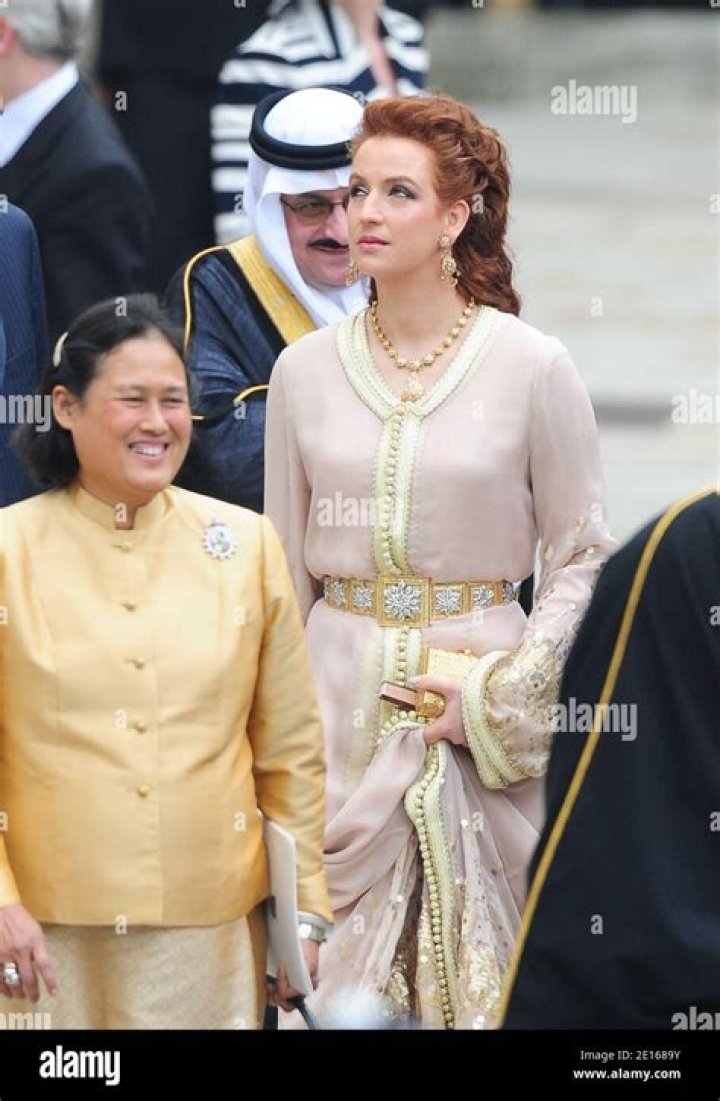 Princess Lalla Salma at her husband's side for state dinner