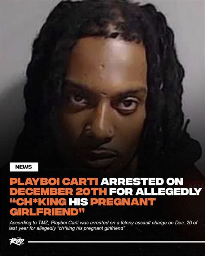 Rapper Playboi Carti arrested on felony charges after alleged assault of pregnant girlfriend