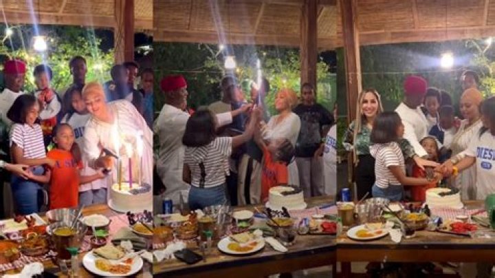 Regina Daniels melts hearts as she organizes Ned Nwoko’s wives to celebrate his birthday (video)