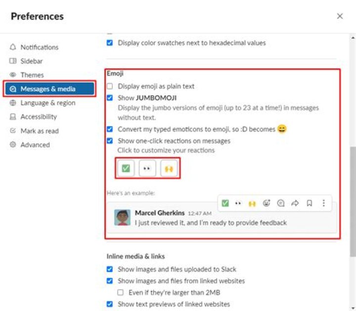Slack: How To Configure the Emoji Options?