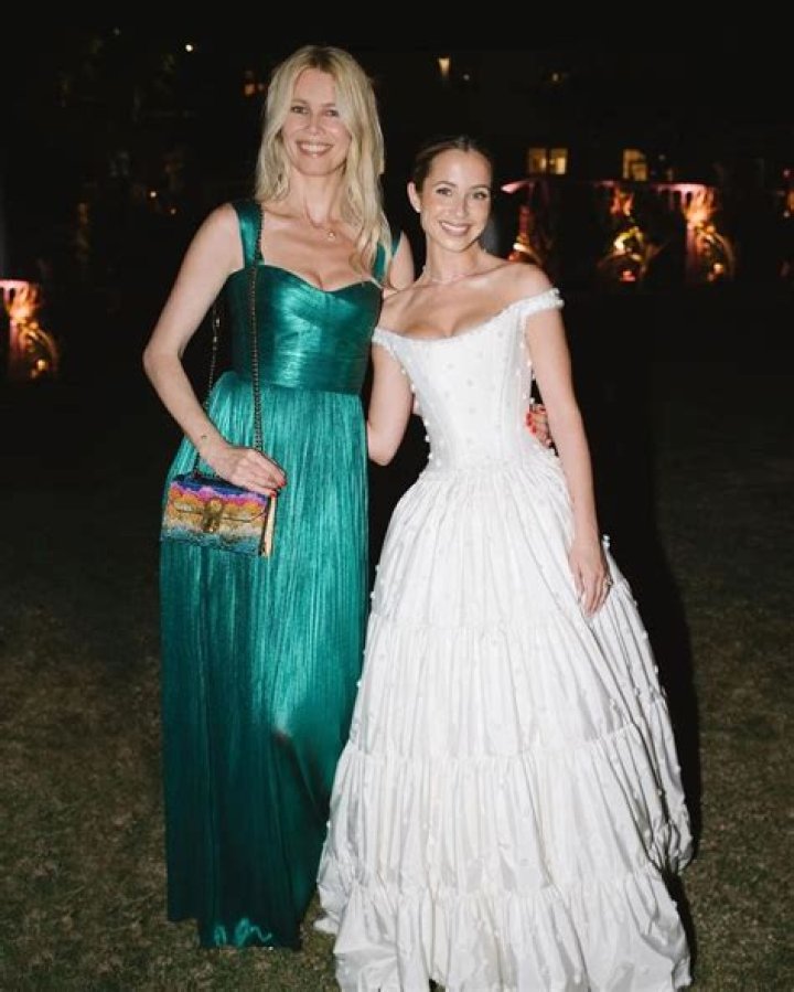 Supermodel Claudia Schiffer shimmers in wedding-ready gown with sweetheart bodice