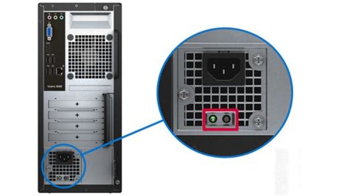 where is the power button on hp pavilion desktop?
