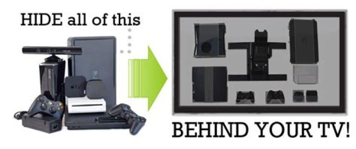 where to put xbox with wall mounted tv?