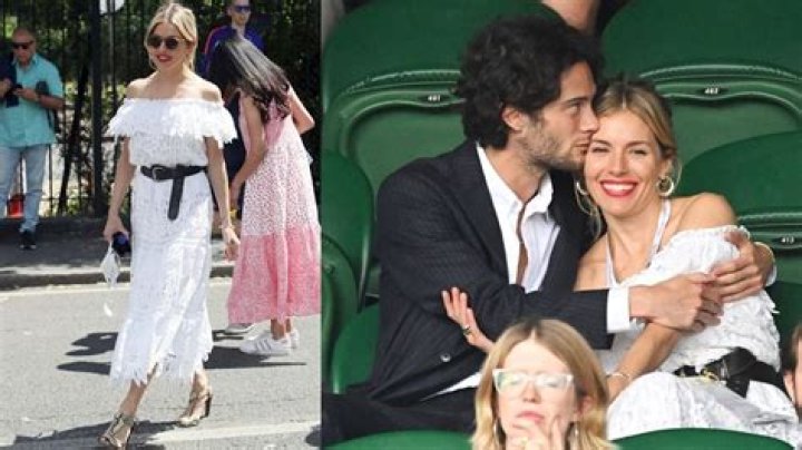 Wimbledon: Sienna Miller turns heads in bardot dress at Wimbledon with boyfriend Oli Green